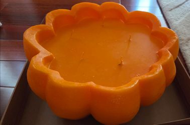 NEW Unused Point A La Ligne – Made in France – Pumpkin Candle 12” wide