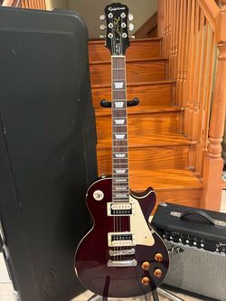 Epiphone Traditional Pro Les Paul w/ Hardshell Case, Fender Amp