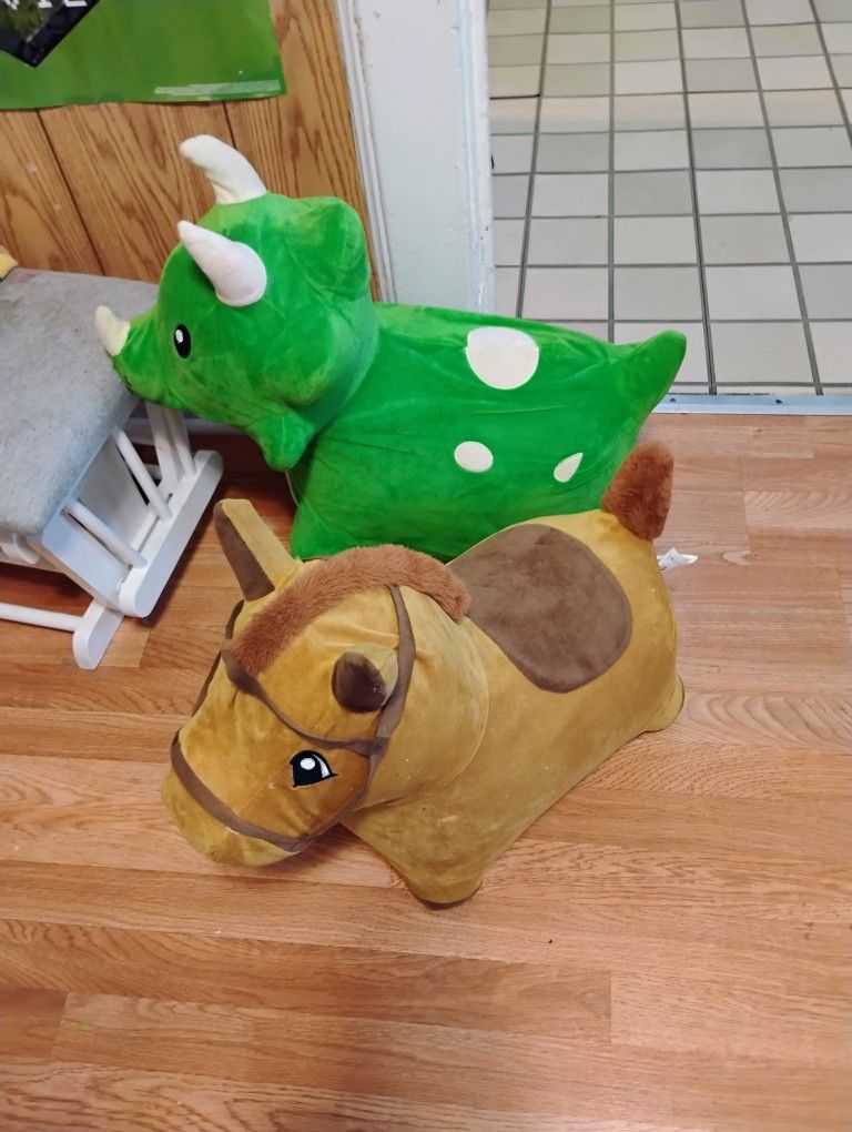 Dinosaur Plush And Horse Plush