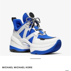 Michael Kors Olympia Leather and Scuba Trainer Sneaker (Discontinued)