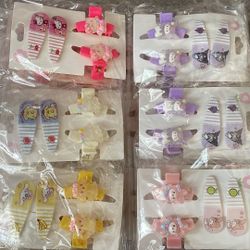 hello Kitty And Friends Hair Clips One Dozen