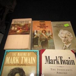 Lot of 8 Mark Twain Books (7 by Twain, 1 Biography)