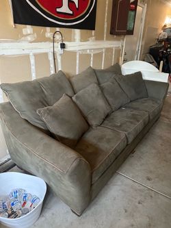 Olive Green Microfiber Sofa