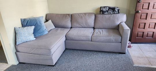 Sleeper Sofa with Pull-Out Queen Bed + Storage Ottoman