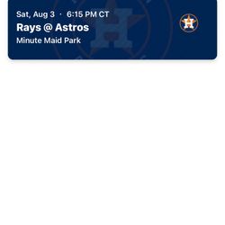 Astros Vs Rays Tickets With Gallagher Club Pass