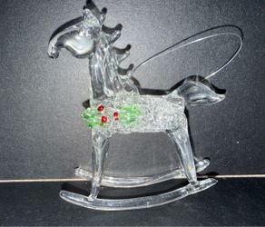Hand blown Glass Rocking Horse