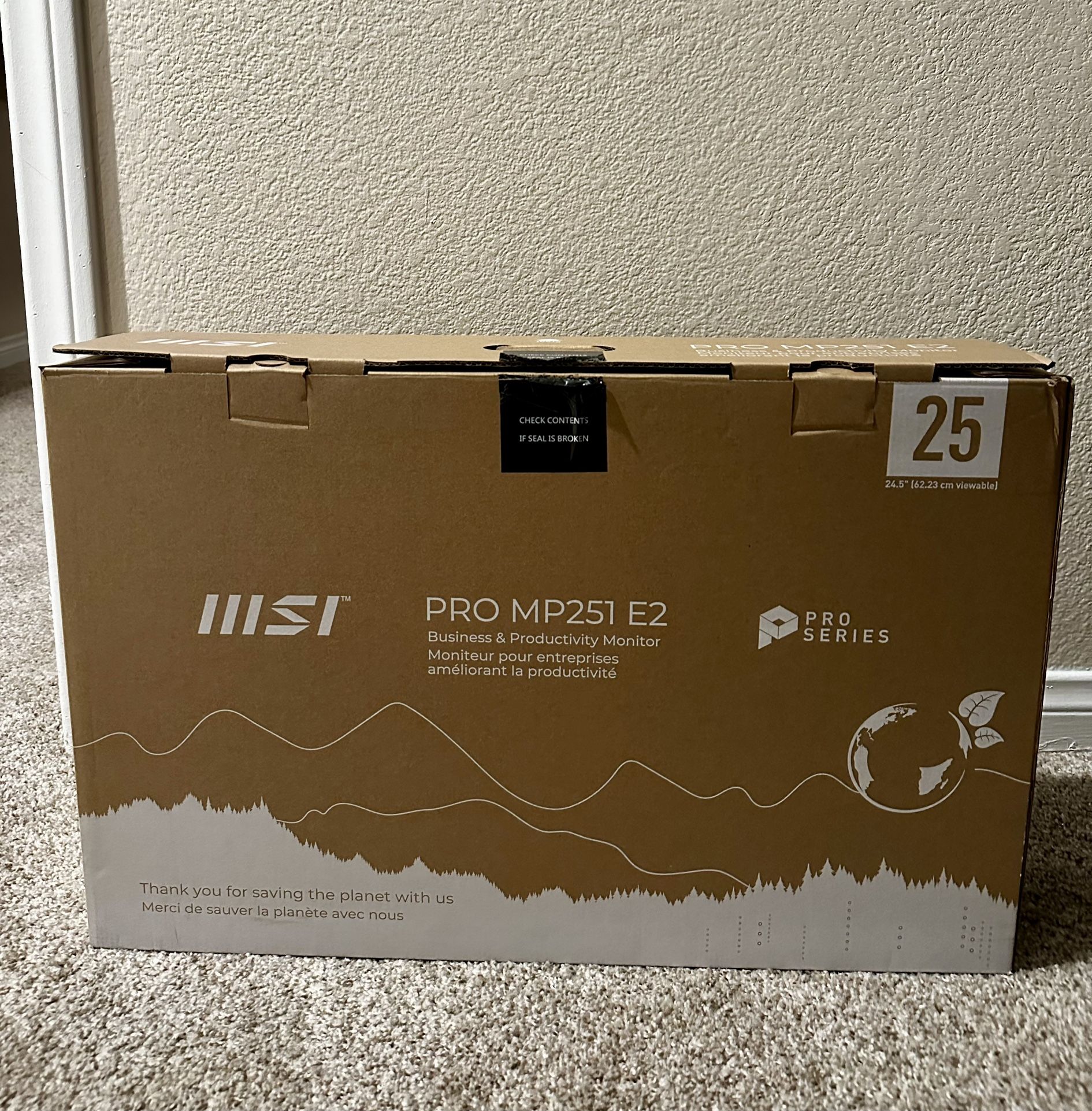 MSI PRO MP251 E2 Monitor – 25” Full HD (Used, Excellent Condition)