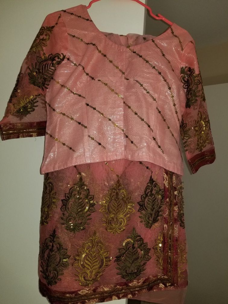 Saari net with embroidery work double shaded