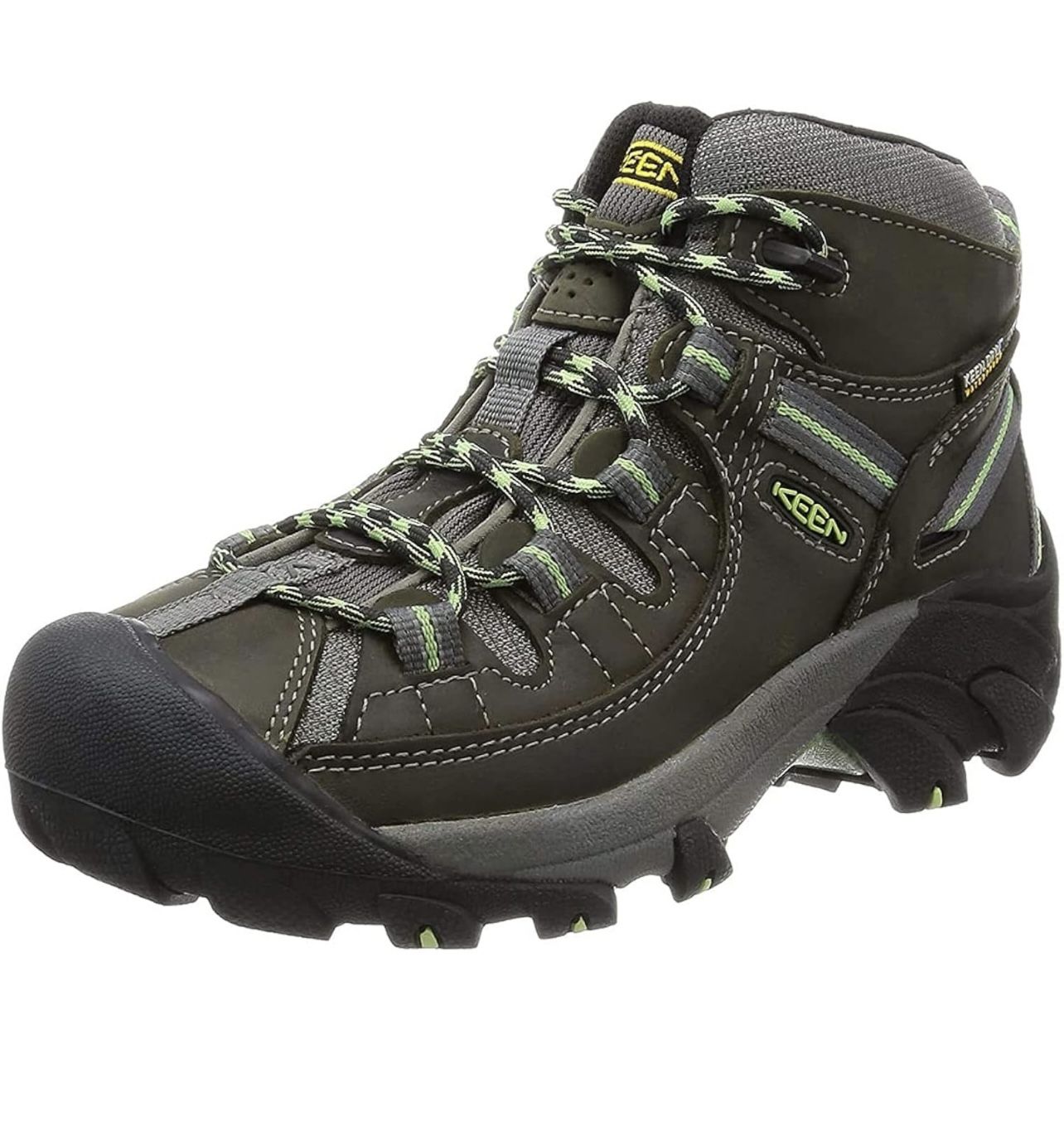 KEEN women’s Targhee 2 Mid Height Waterproof Hiking Boots, Shitake/Brindle, 11 US