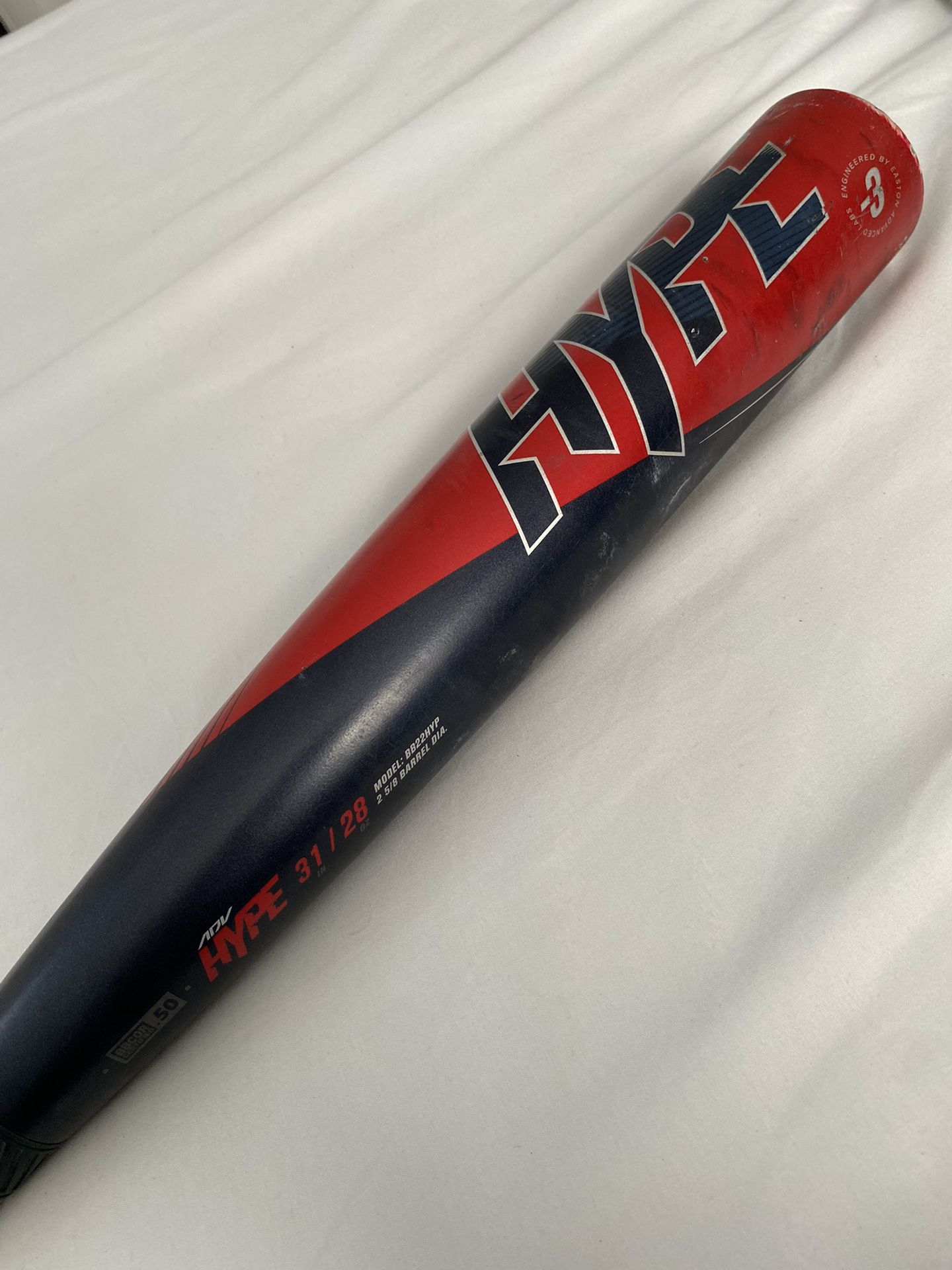 Easton ADV Hype Two Piece Baseball Bat 31in 28oz