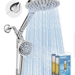 MakeFit Dual Filtered Rain Shower Head Combo, Handheld Shower Head with Adjustable Bar 
- Rainfall Shower Head And Showerhead with Filter for Hard Wat