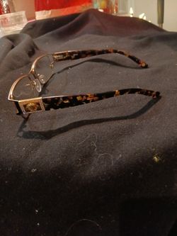 Versace Gold Eyeglasses with Tortoise Arms