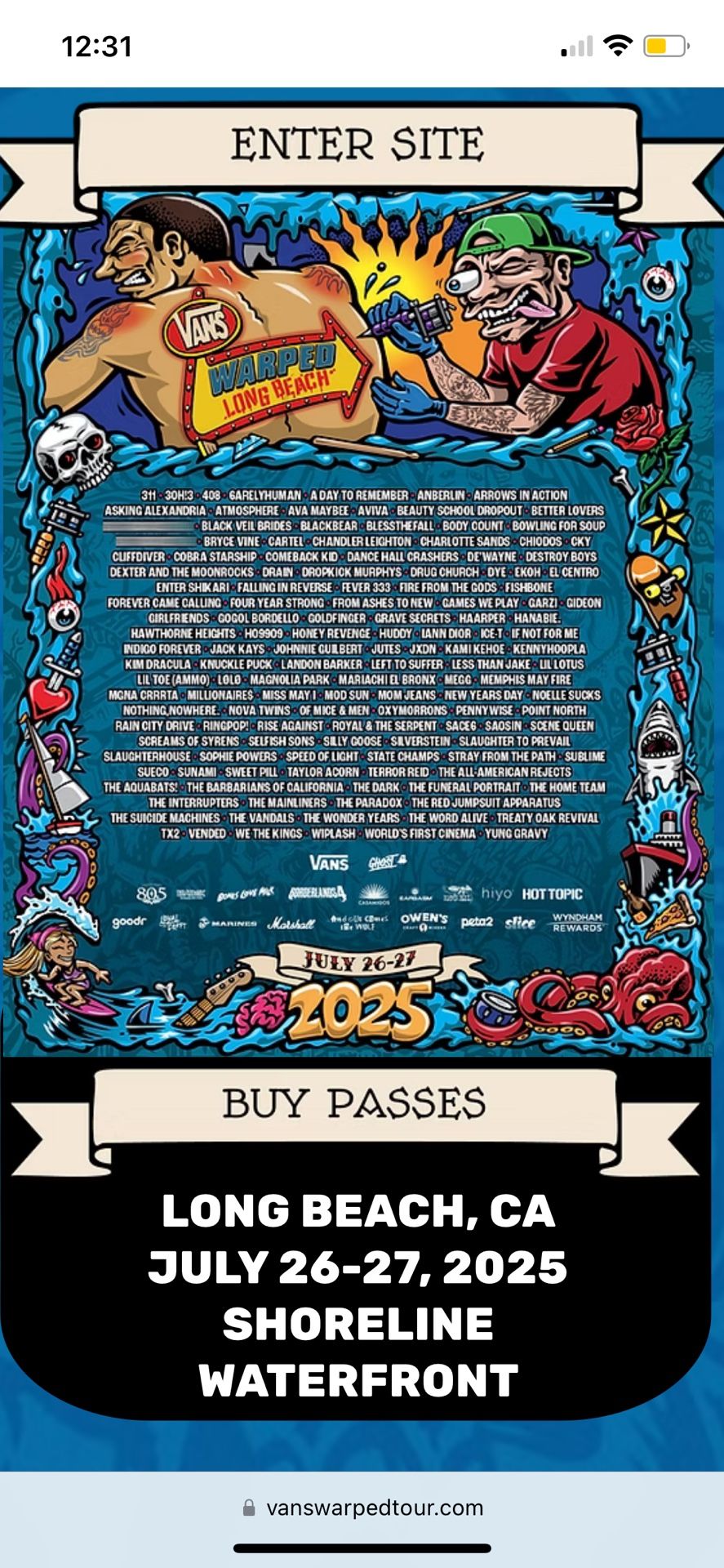 Warped Tour 2025 VIP