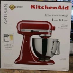 New•KitchenAid Artisan 5 Quart Tilt-Head Stand Mixer Empire Red