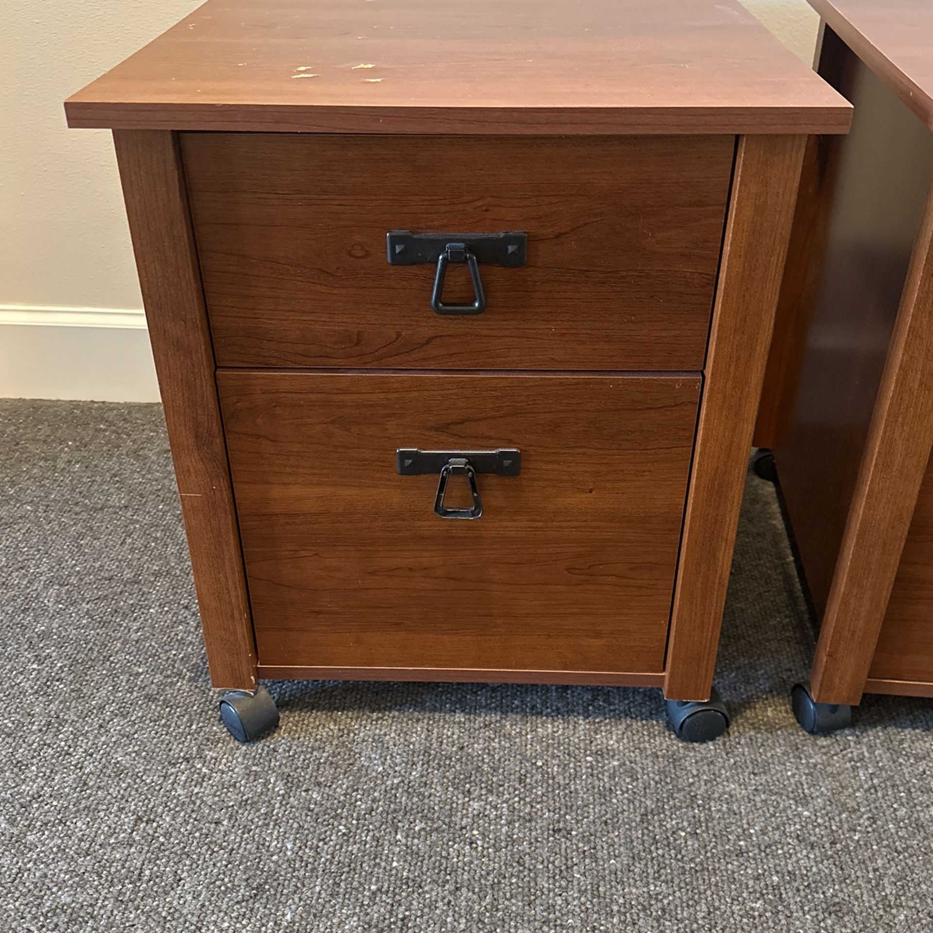 Rolling File Cabinet Side Tables (2)