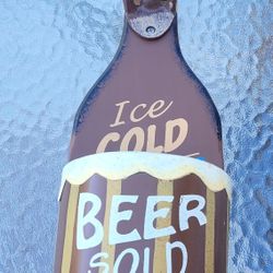 Brand New Bottle Opener: Ice Cold Beer Sold Here Sign