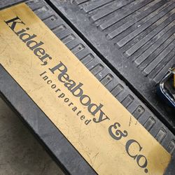 Vintage Kinder, Peabody And CO BRASS sing