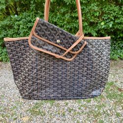 Authentic Goyard Saint Louis Tote And Wallet