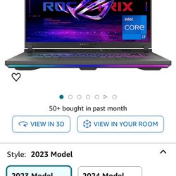 ASUS ROG Strix G16 (2023)
Gaming Laptop,16" 16:10
FHD 165Hz, GeForce RTX
4060, Intel Core i7. 32GB