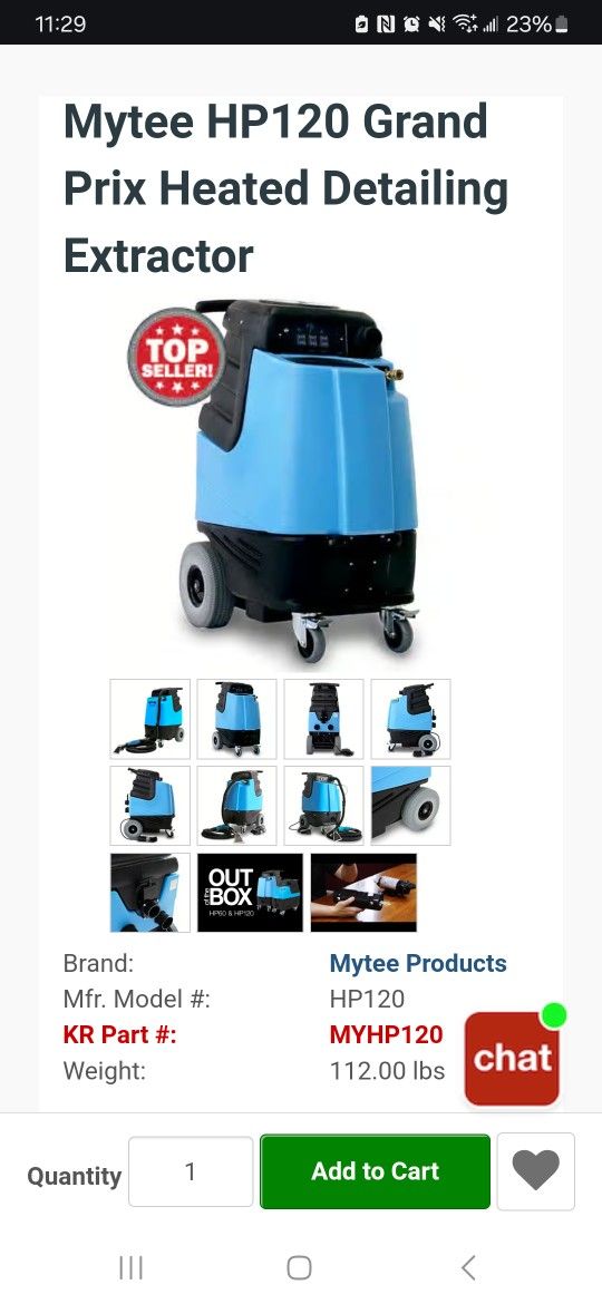 Mytee Hp120 Detail Extractor 