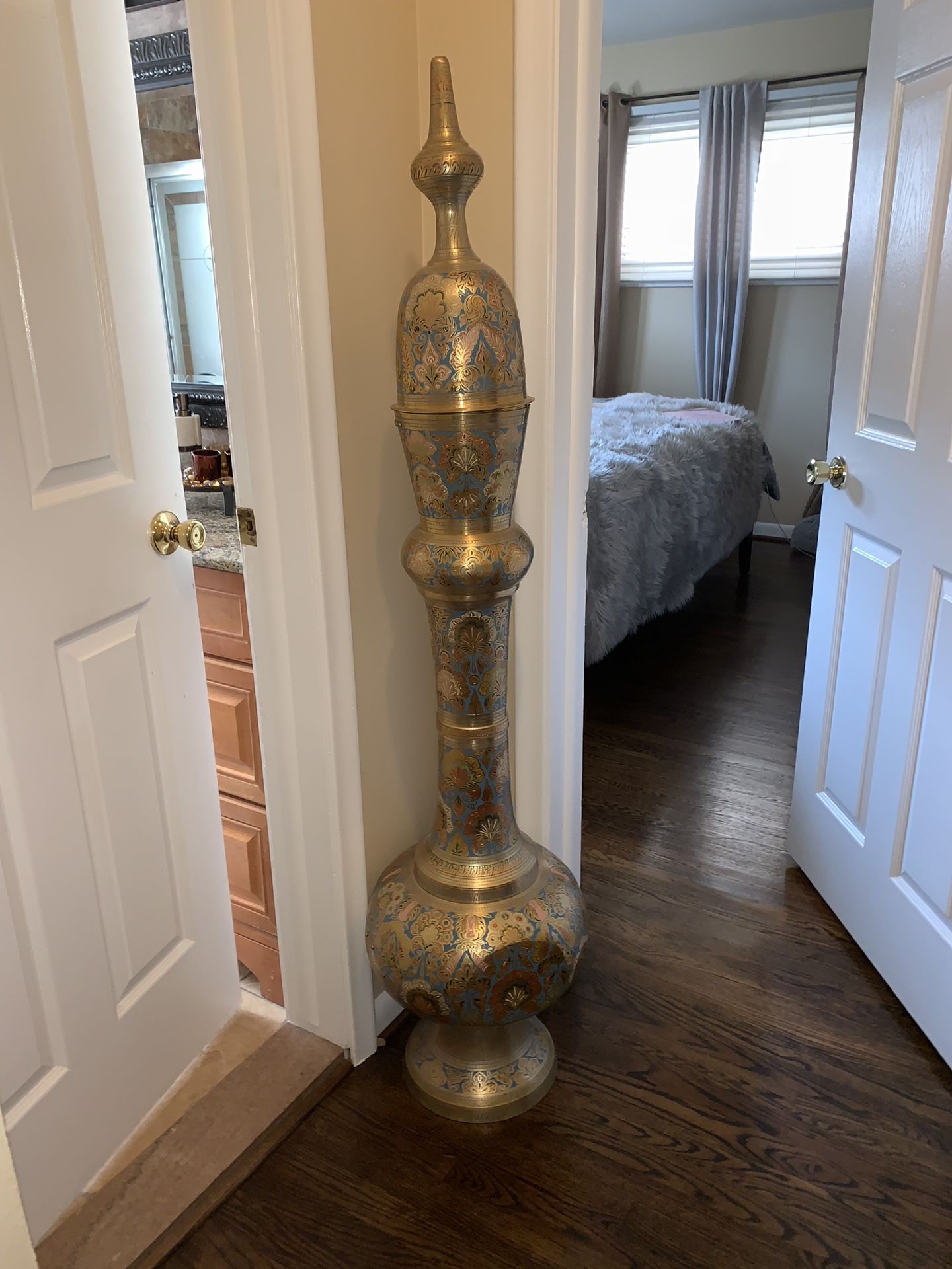 Real brass antique vase