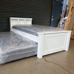 Twin Bed And Pullout Mattress 