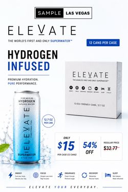 Elevate Hydrogen Infused Water 12-Pack