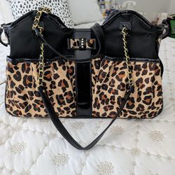 Leopard Pet Carrier Tote