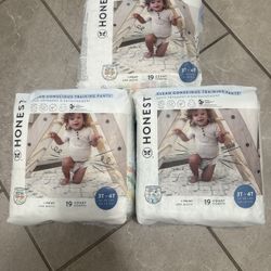 Honest Company Clean Conscious Training Pants Pull Ups for Sensitive Skin  Hypoallergenic  Size 3T/4T (32-40 l