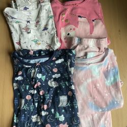 Carter’s Girls 8/10 Pajamas Sleepwear Lot 2 Piece Plus Nightgown 