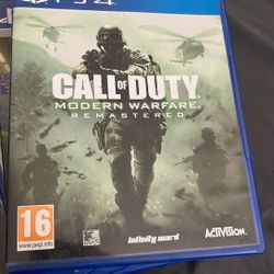 ps4 Video Game Call of duty  modern Warfare remasterd 