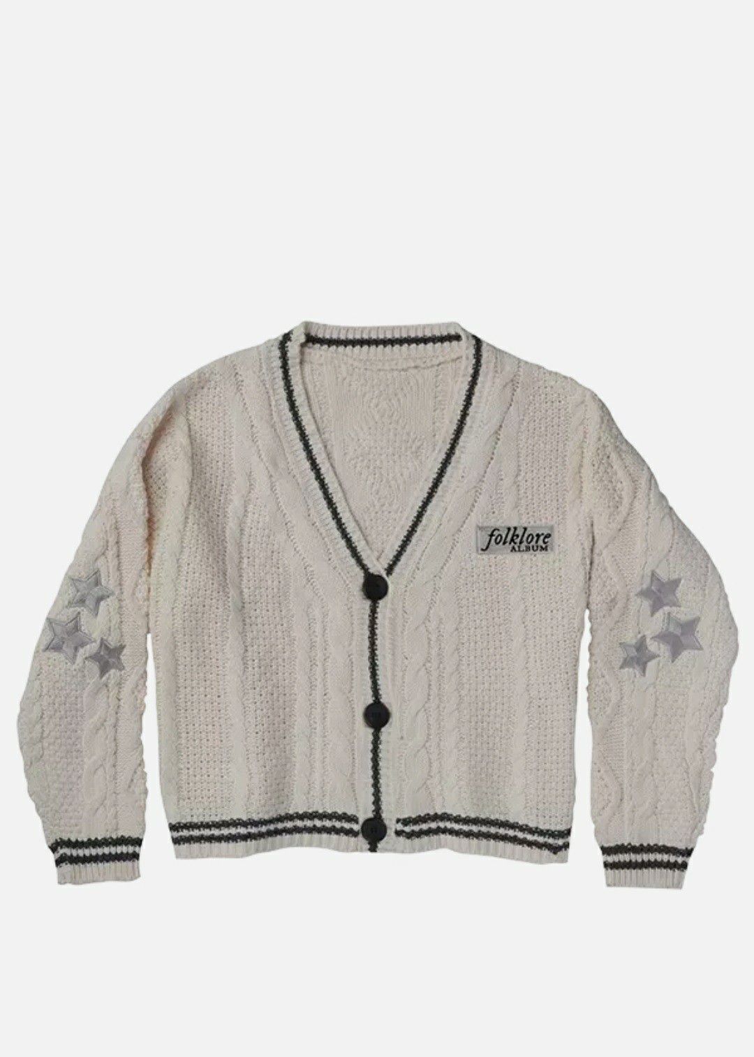 Taylor Swift Cardigan FOLKLORE Sweater M/L Cable Knit IN HAND 100% New! AUTH!