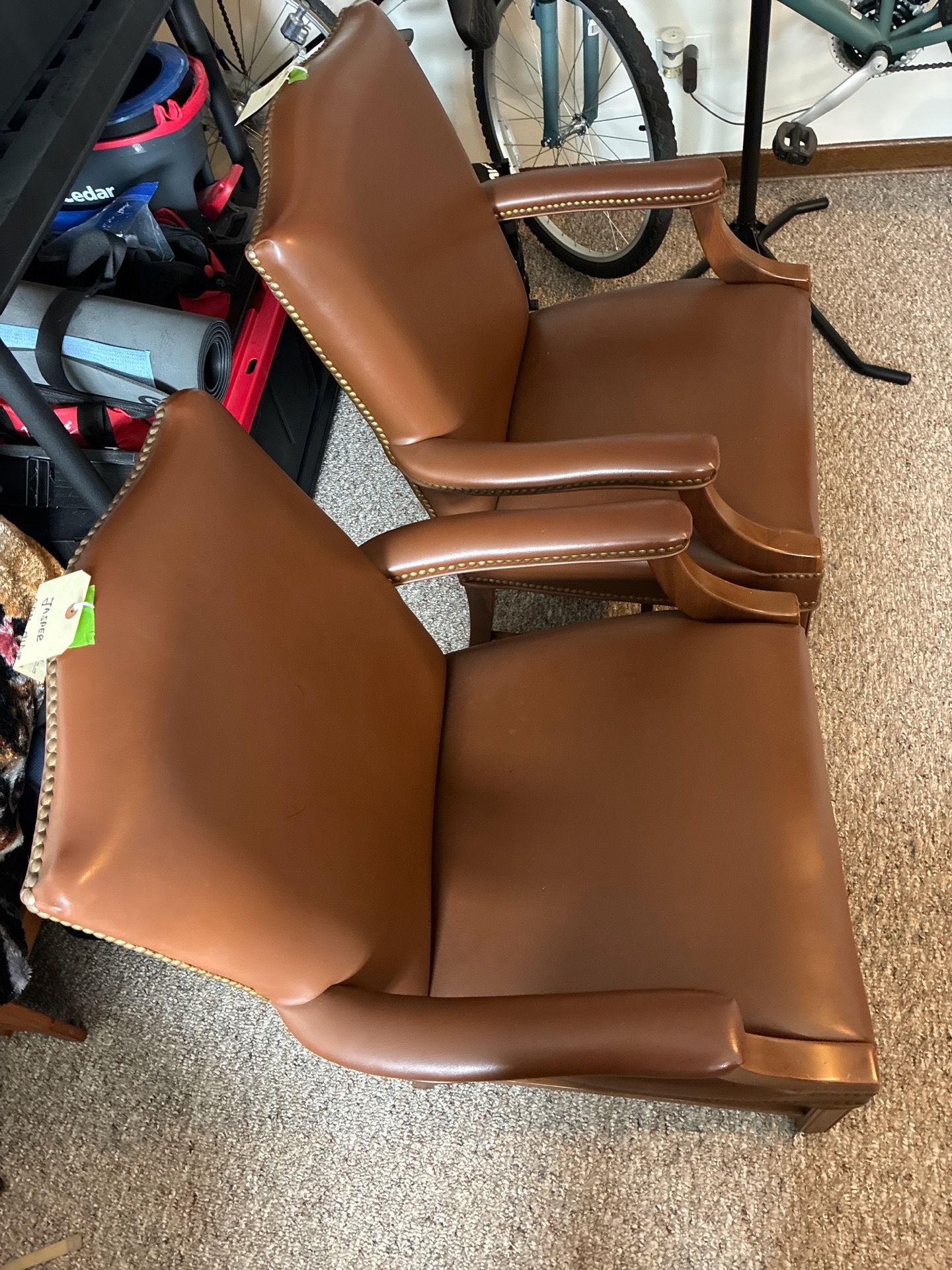 Pair of Vintage Jasper Georgian Style Arm Chairs