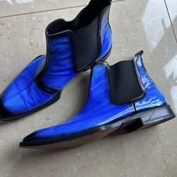 GIROTTI VERO CUOIO Style Italy Handmade MEN`S LUXURY CHELSEA BOOTS Size 46