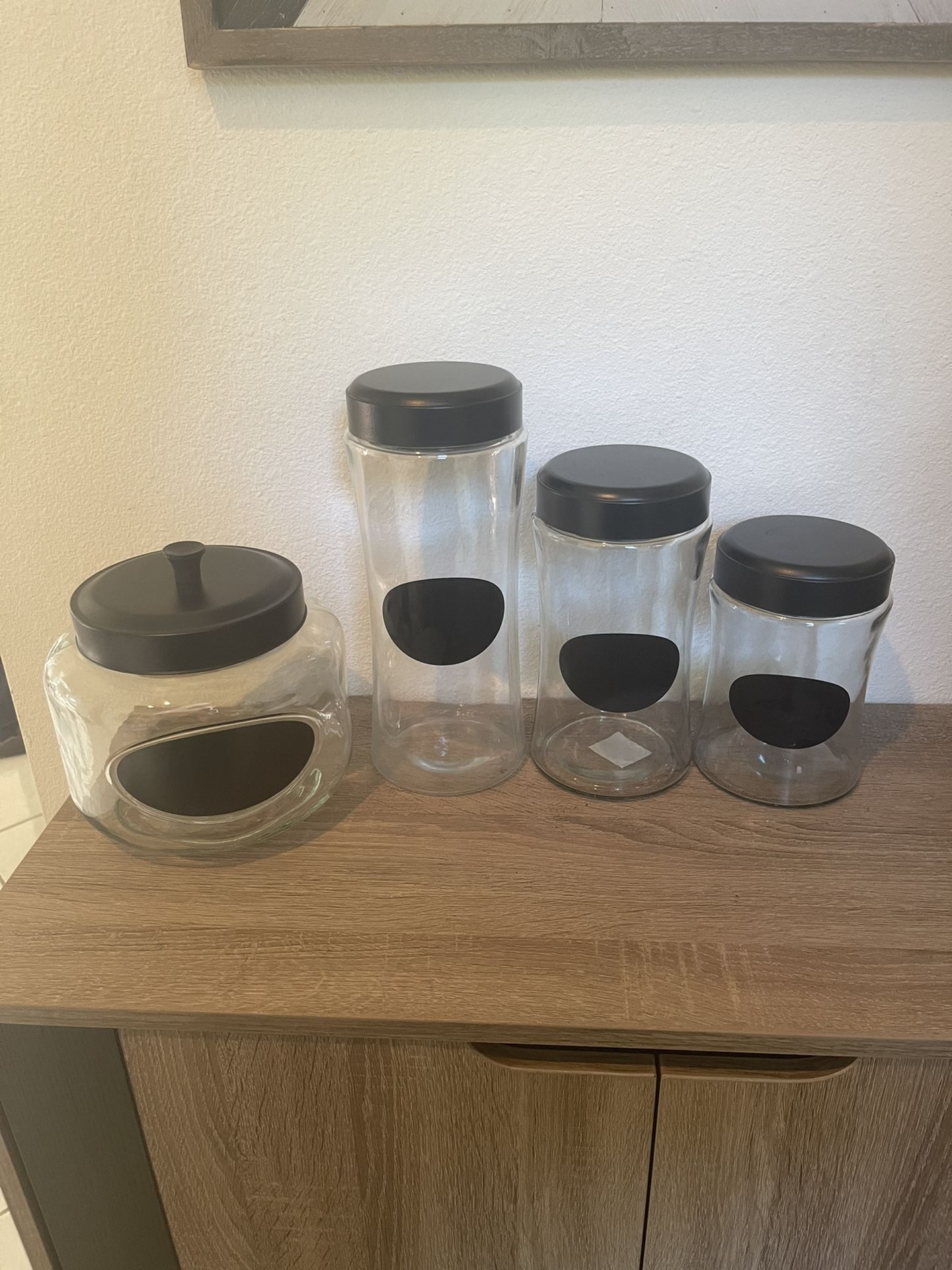 Cookie Jar + Set of 3 Canisters