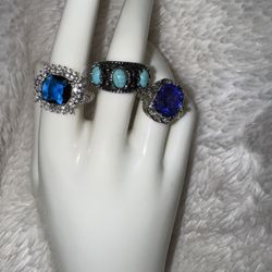 NEW Lot of 3 Pretty Rings for Wear or Resale