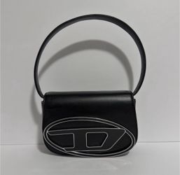 Pre-owned Authentic 1DR-Iconic Shoulder Bag In Nappa Leather (Black)