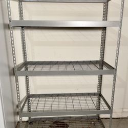 Husky 5-Tier Riveted Steel Garage Storage Shelving Unit In Silver Finish
