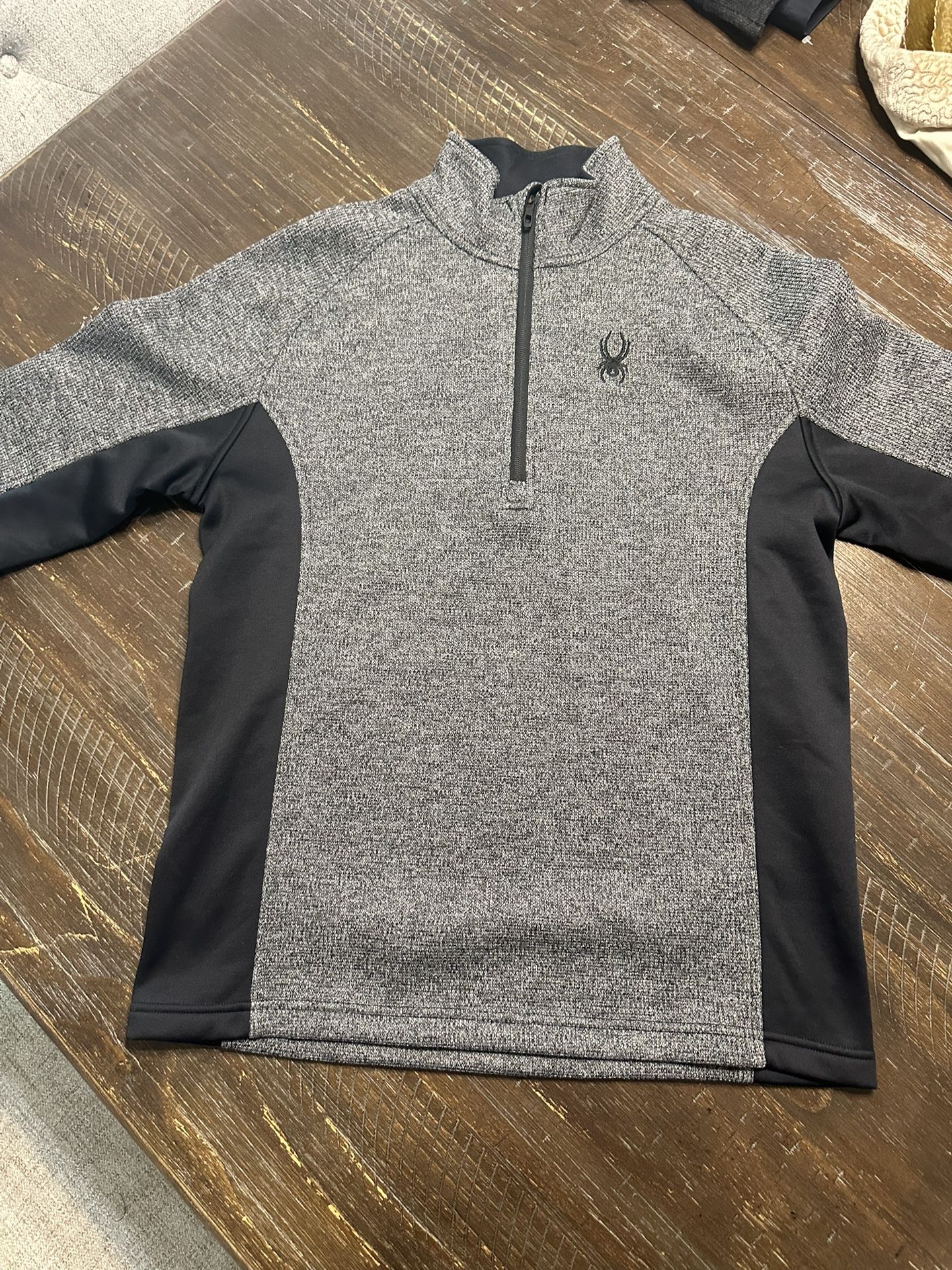 SPYDER SWEATER HALF ZIP COLOR GRAY SIZE LARGE