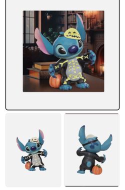 Disney stitch Halloween figurine glow in dark