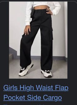 Black Cargo Pants-small