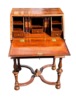Maitland-Smith Secretary Writing Desk – Flame Mahogany, Fitted Interior – Original $2,725 Price Tag