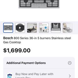 Bosh 36 Inch Cooktop