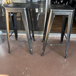 30” Black Metal stools 