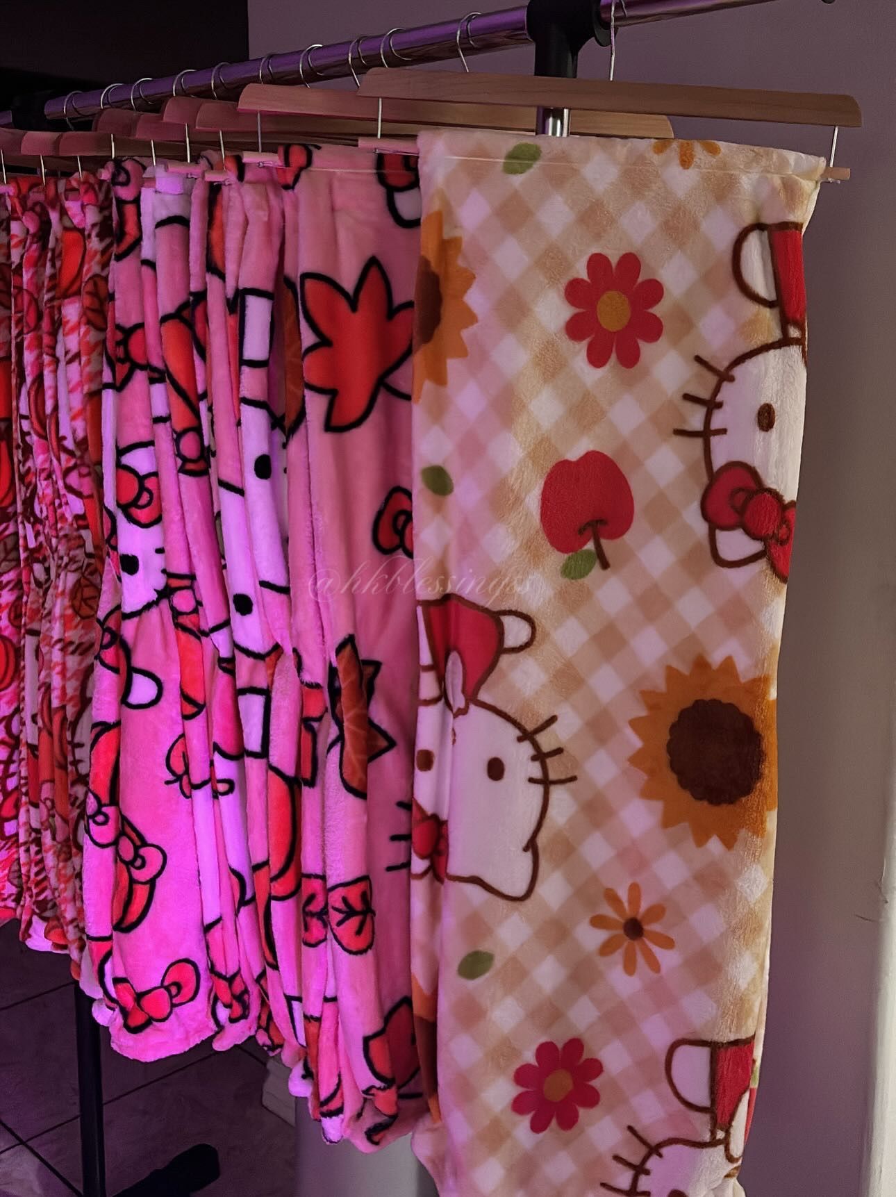 hello Kitty Fall Sunflower Blanket