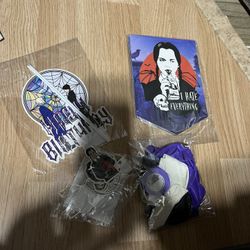 Adams Family Wednesday Birthday Party Supplies Balloons, Banner, Cake Topper, Cup Cake Toppers