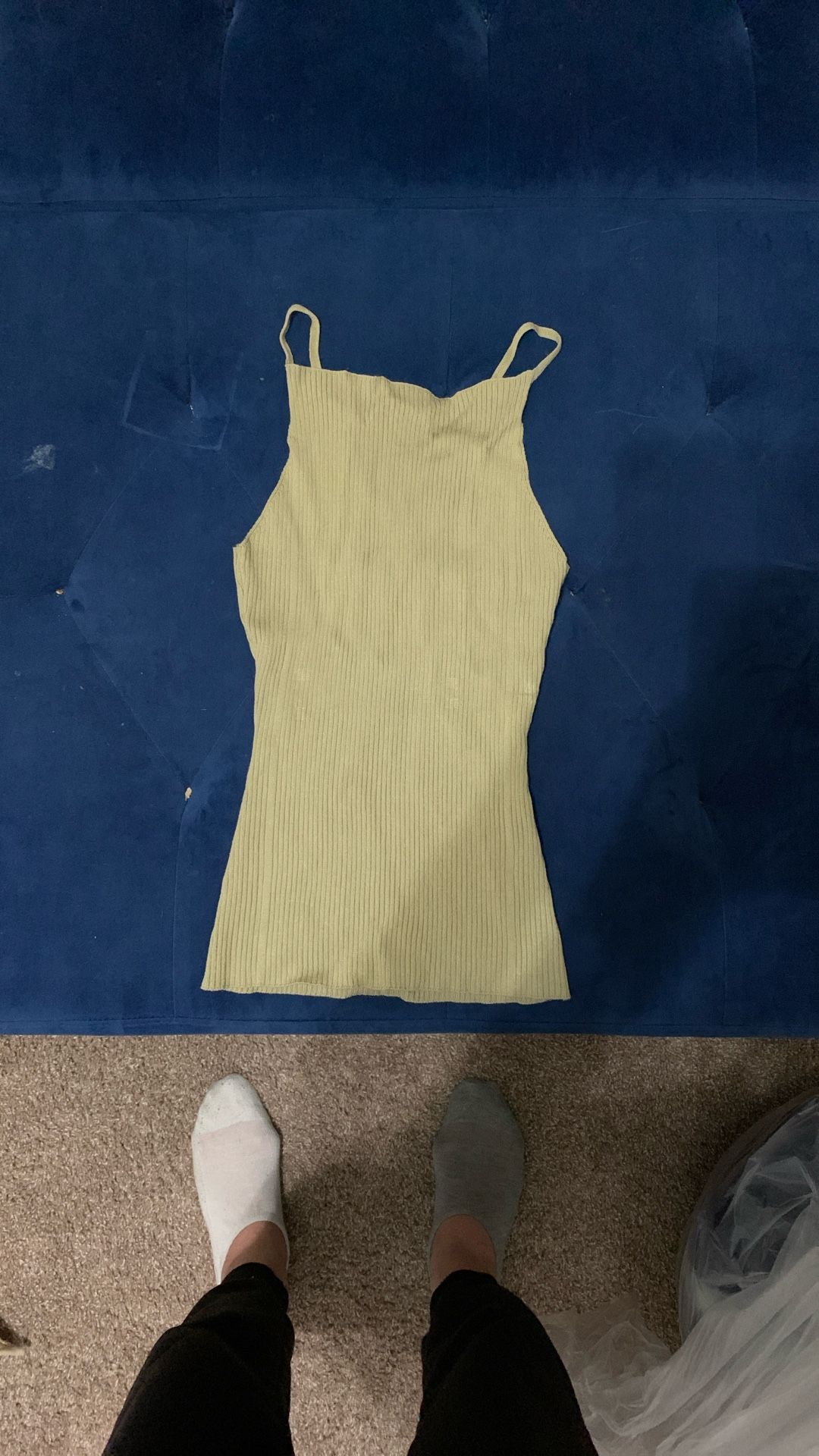 Zara M Gold/Green Tank Top