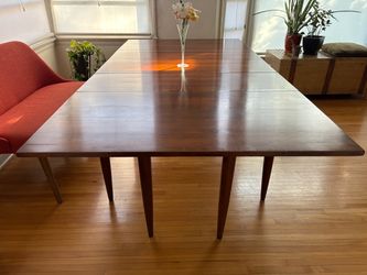 1950s Willet drop-leaf Dining Room table. Solid wild cherry