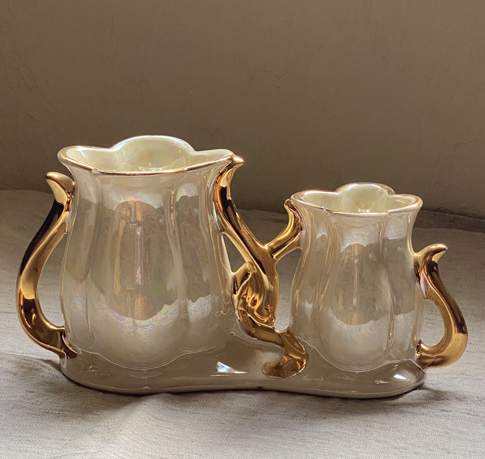 Vintage Pearl China 22k Lusterware Vase