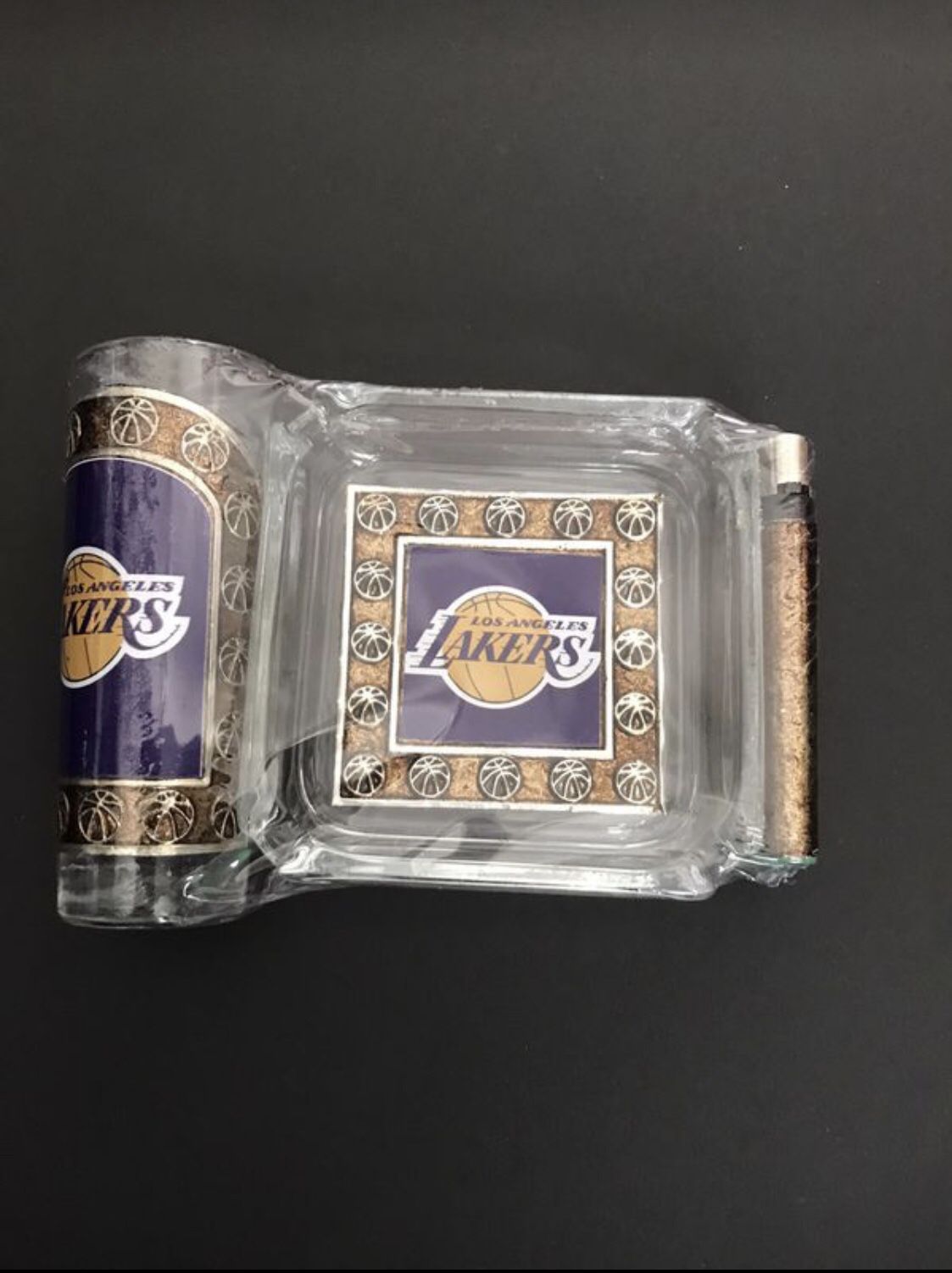 Los Angeles Lakers ashtray set